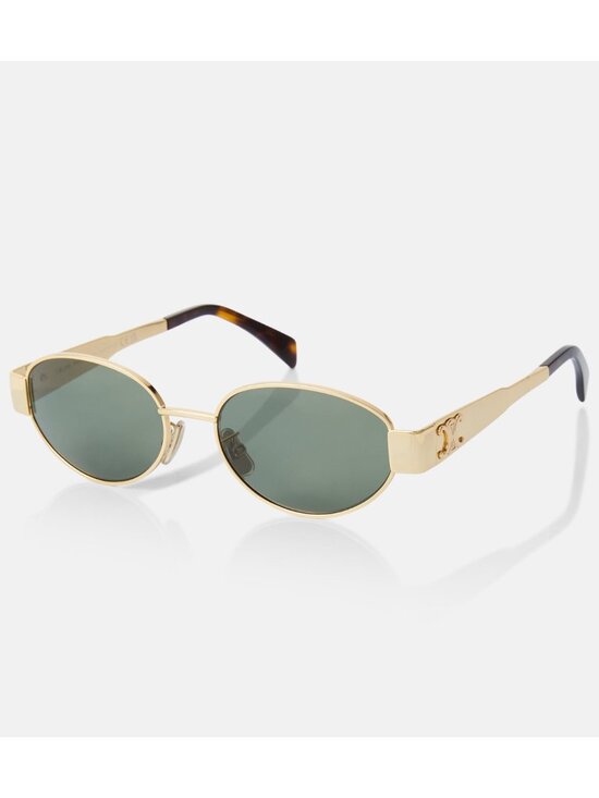 CELINE CL40235U Triomphe Metal 01 oval GOLD  sunglasses main image 7